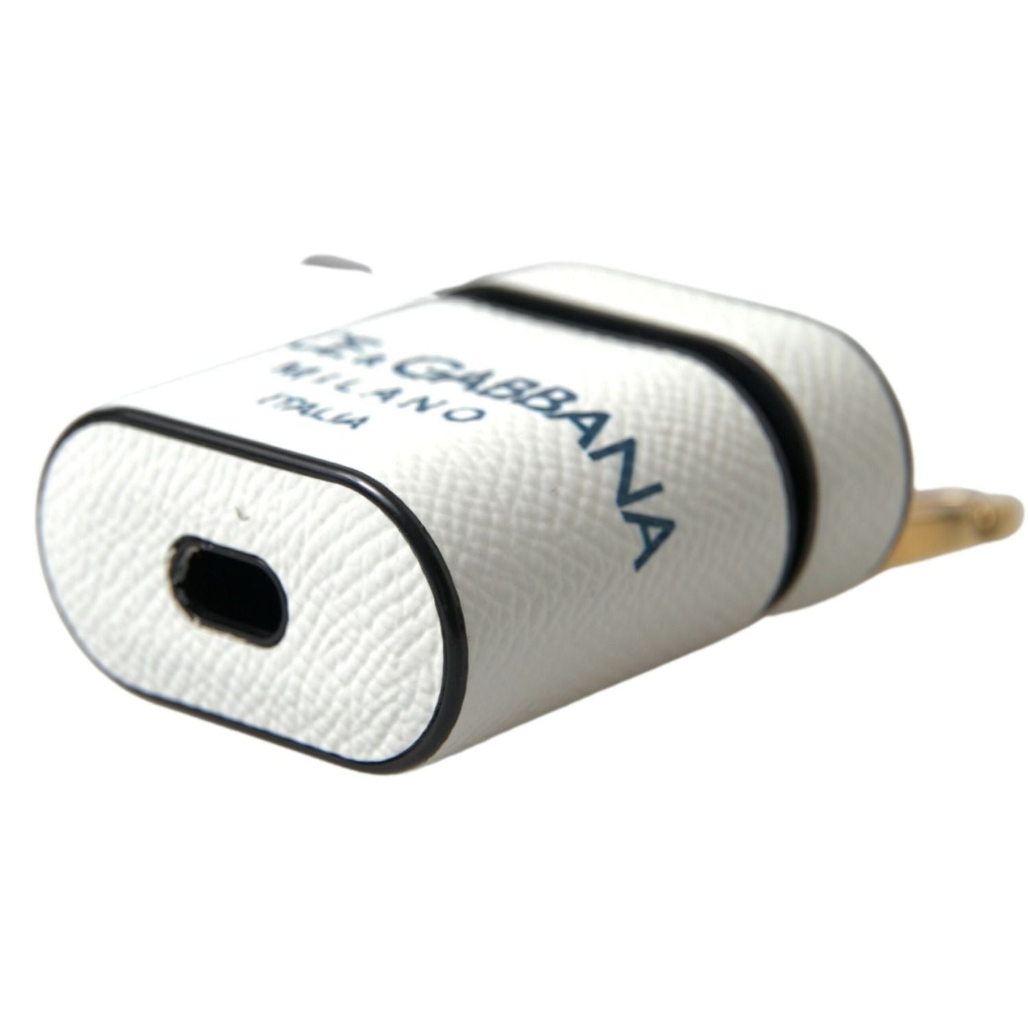 حافظة Airpods جلدية أنيقة من Dolce &amp; Gabbana باللونين الأبيض والأزرق