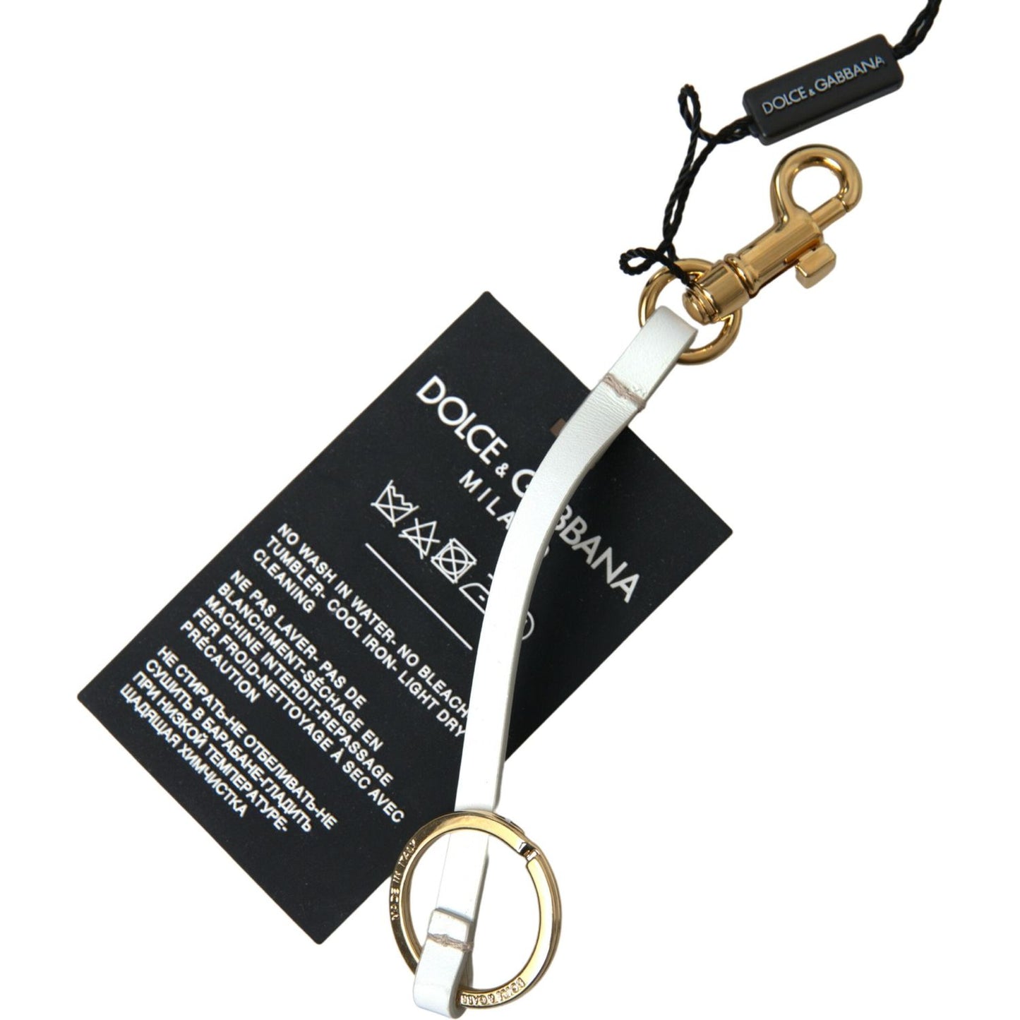 Chic Black and Gold Designer Keychain