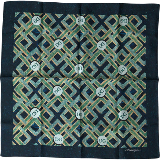 Elegant Multicolor Silk Square Scarf