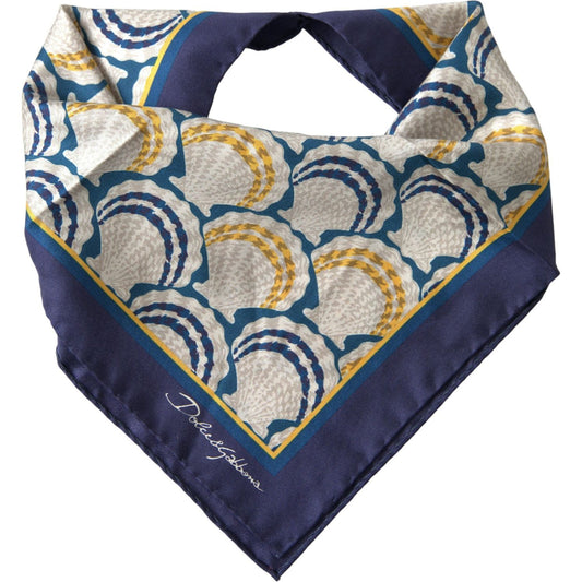 Elegant Multicolor Silk Men's Square Scarf