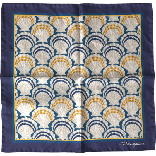 Elegant Multicolor Silk Men's Square Scarf