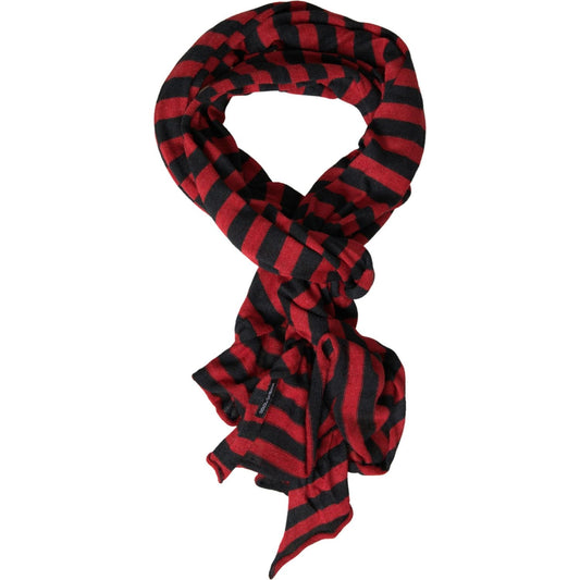 Elegant Striped Acrylic Wool Silk Scarf