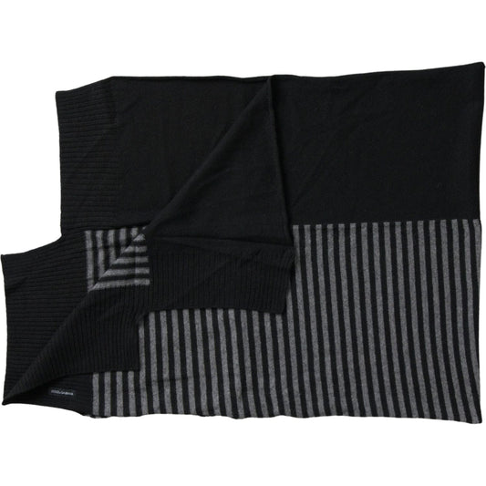 Elegant Striped Wool Blend Men's Scarf