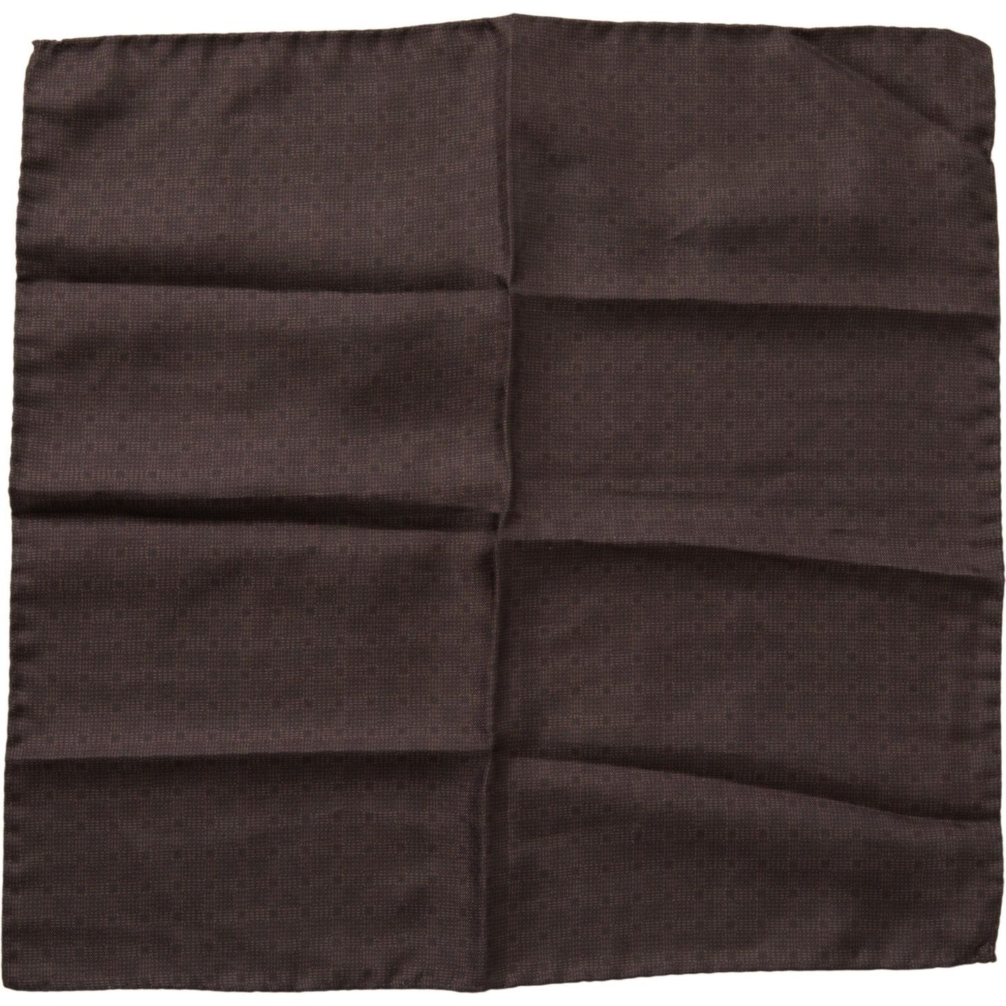 Elegant Silk Men's Square Scarf in Rich Brown