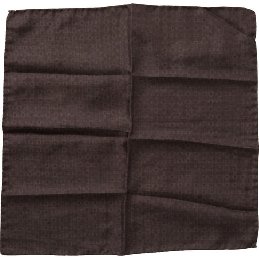 Dolce & Gabbana Elegant Silk Men's Square Scarf in Rich Brown Dolce & Gabbana