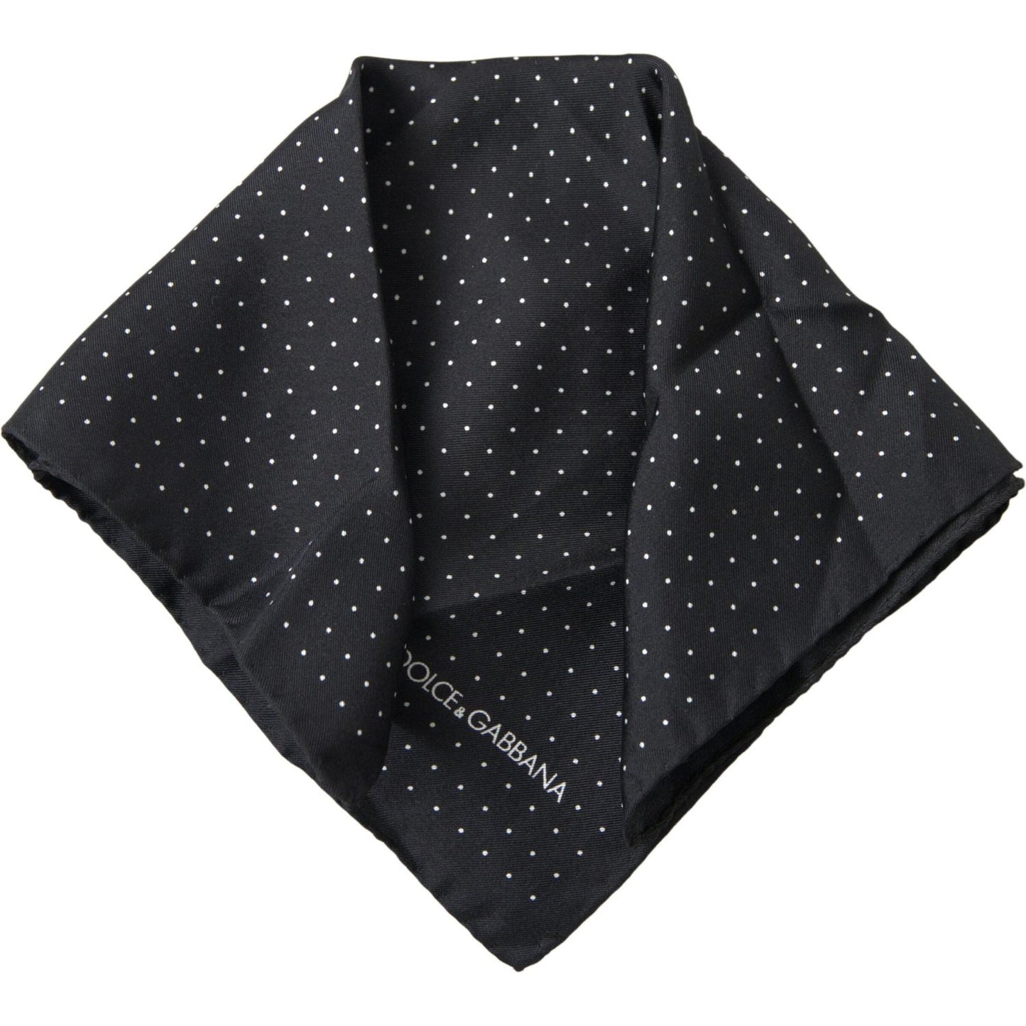 Elegant Silk Black Men's Square Scarf