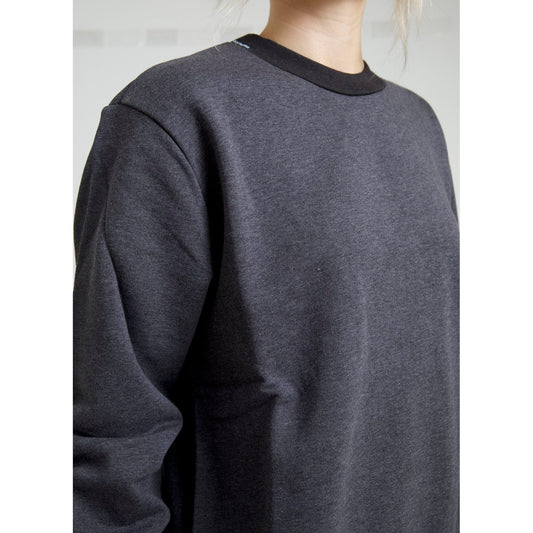 Elegant Dark Gray Crew Neck Sweater