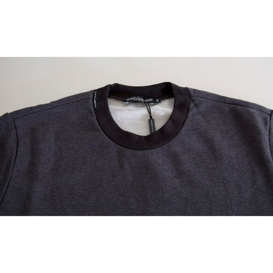 Elegant Dark Gray Crew Neck Sweater