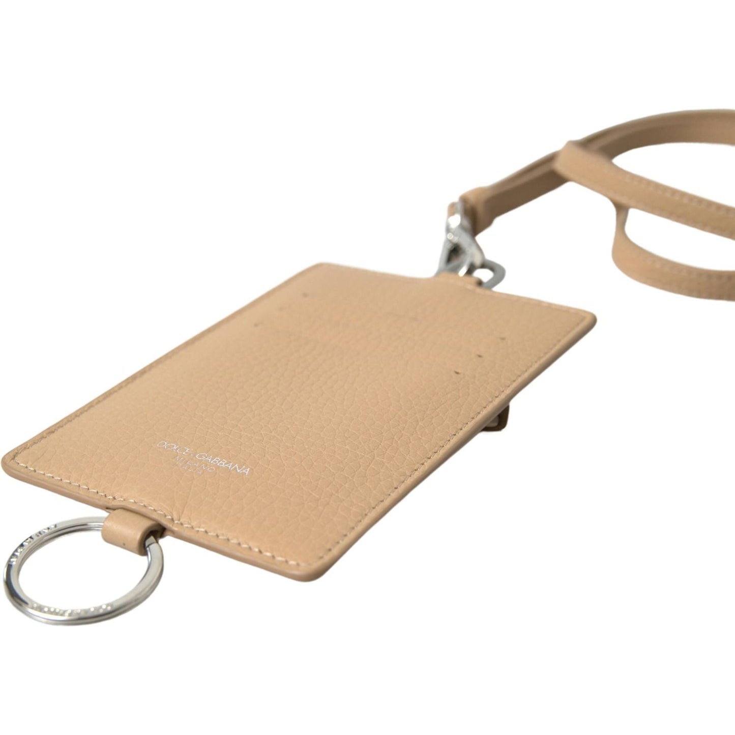 Elegant Beige Leather Cardholder Wallet