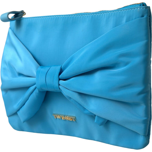 Elegant Silk Clutch with Bow Accent