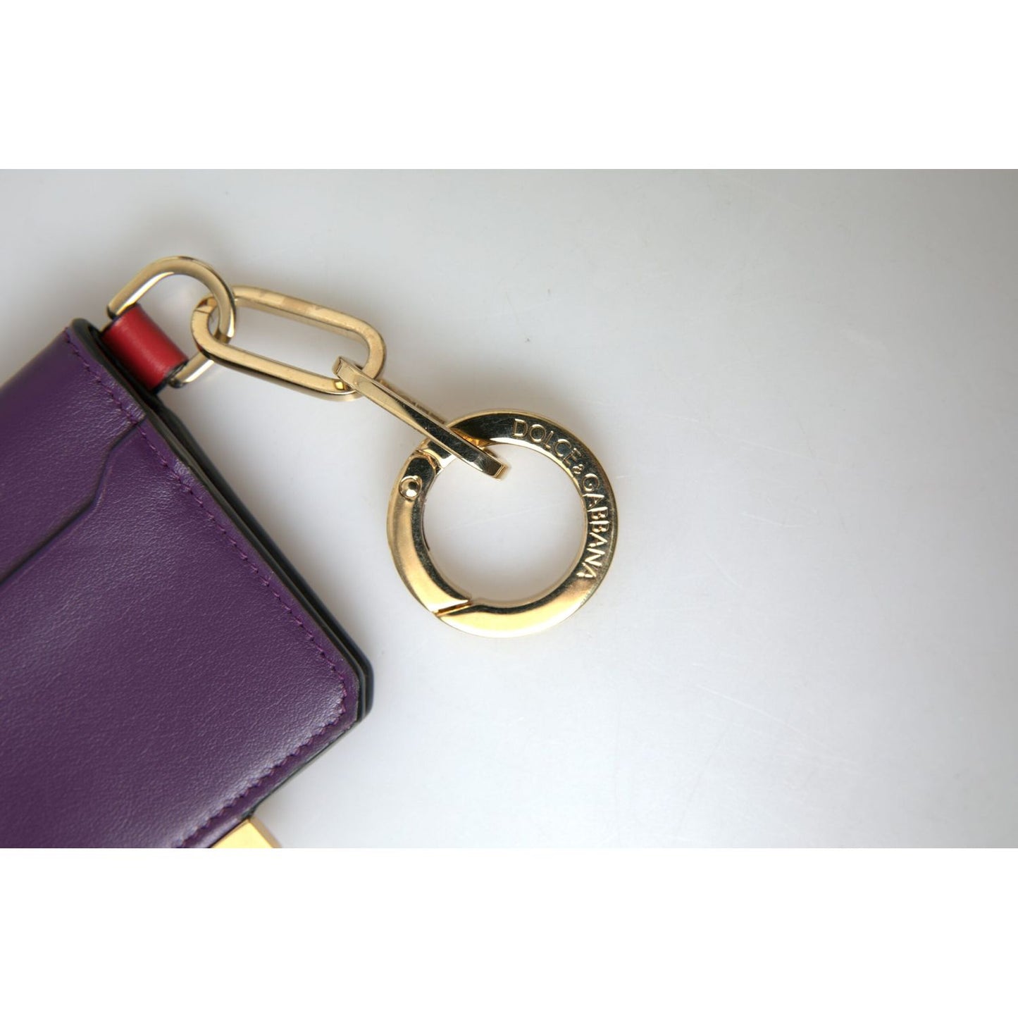 Purple Leather French Flap Wallet