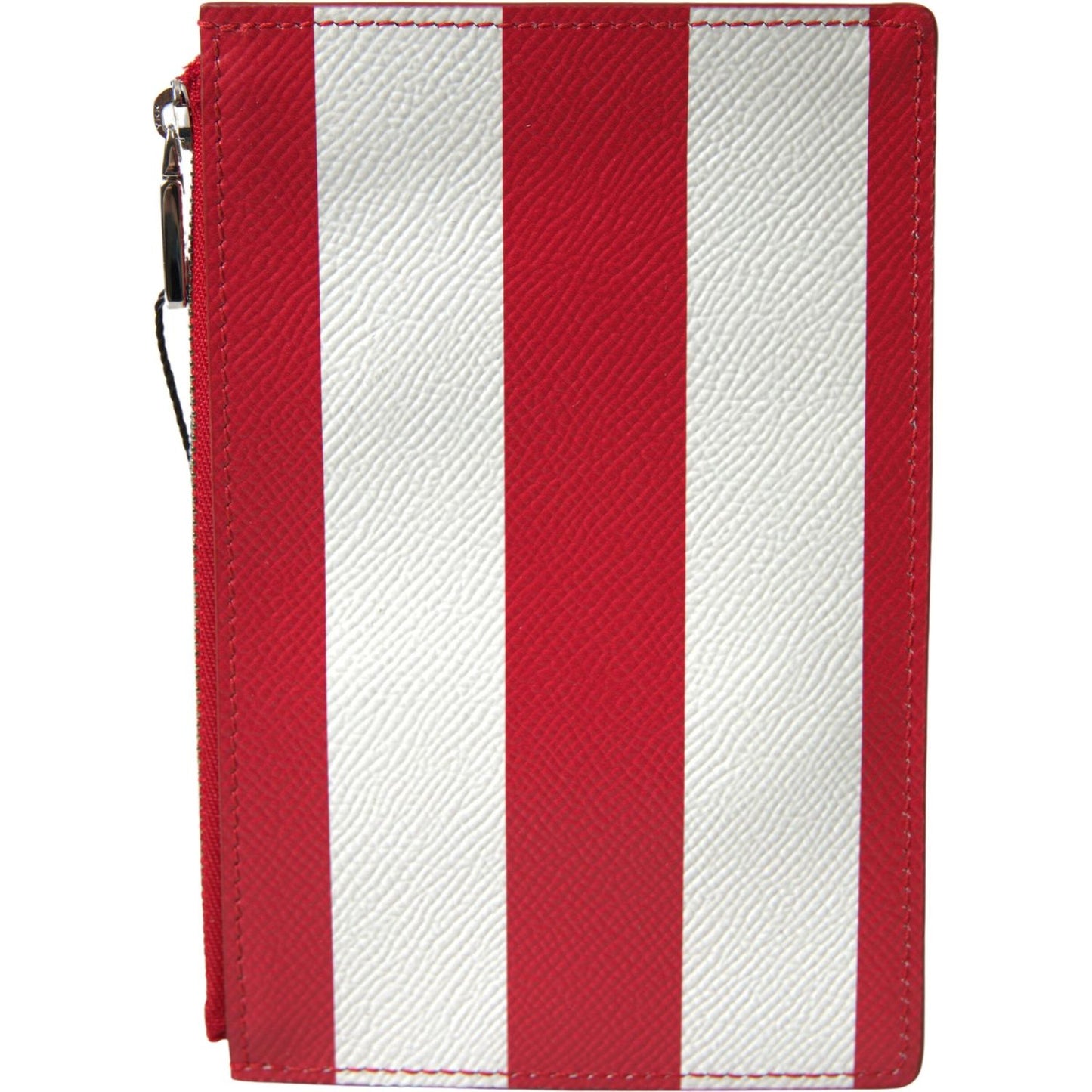 Elegant Striped Leather Card Holder