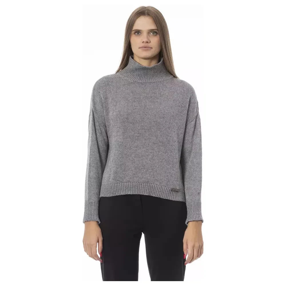 Baldinini Trend Volcano Neck Cozy Knit Sweater Baldinini Trend