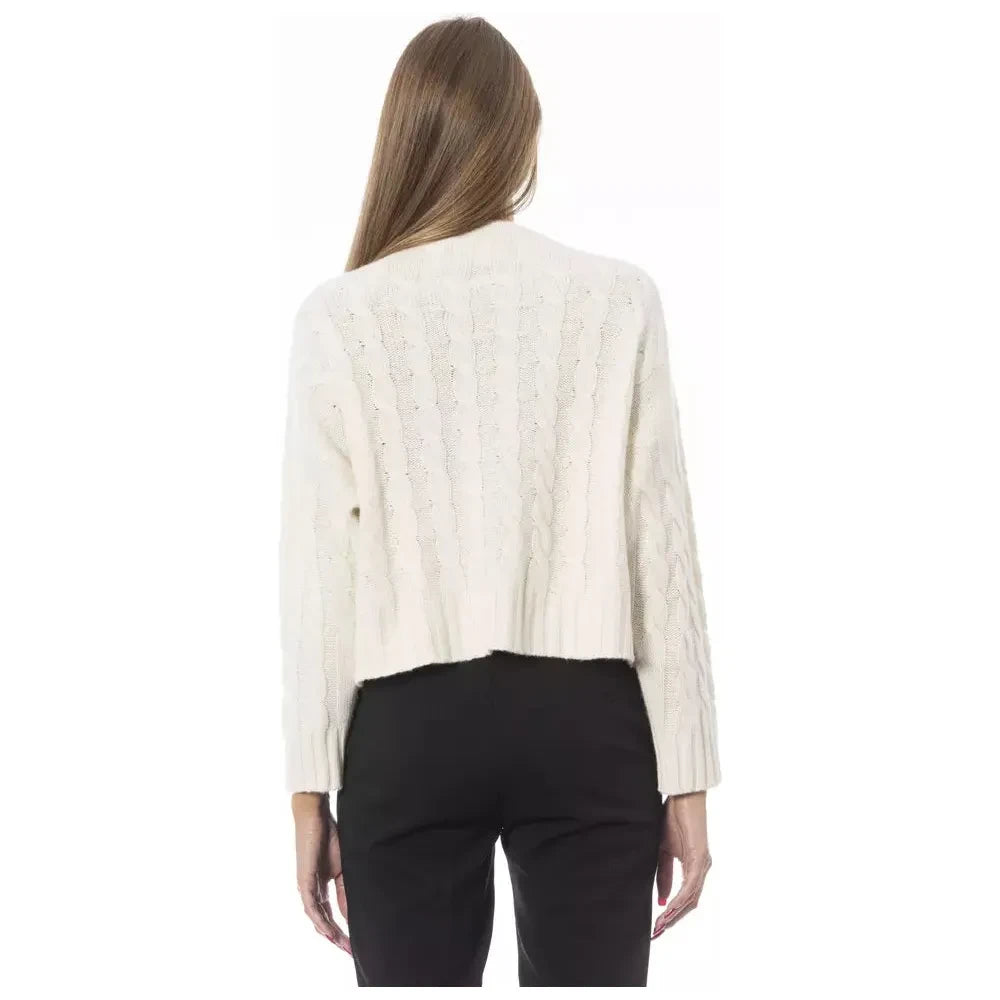 Beige Crew Neck Cozy Knit Sweater