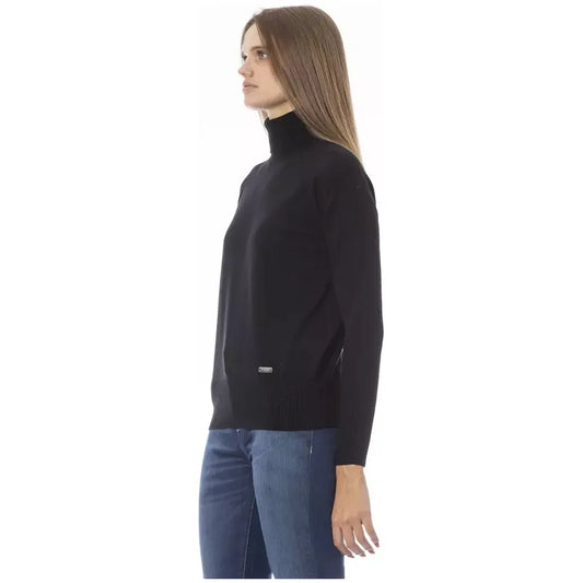 Baldinini Trend Black Wool Women Sweater Baldinini Trend