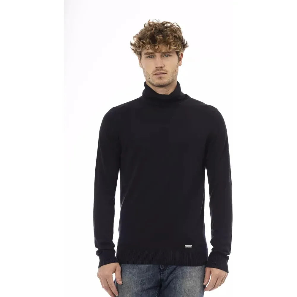 Elegant Blue Modal-Cashmere Sweater for Men