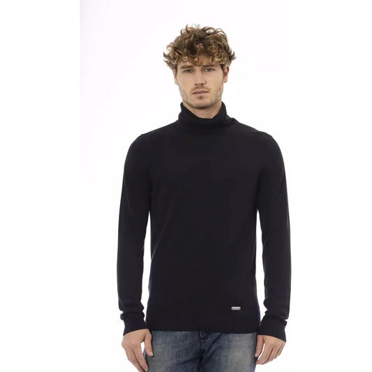 Baldinini Trend Elegant Blue Modal-Cashmere Sweater for Men Baldinini Trend