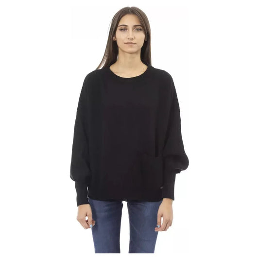 Baldinini Trend Black Cashmere Women Sweater Baldinini Trend