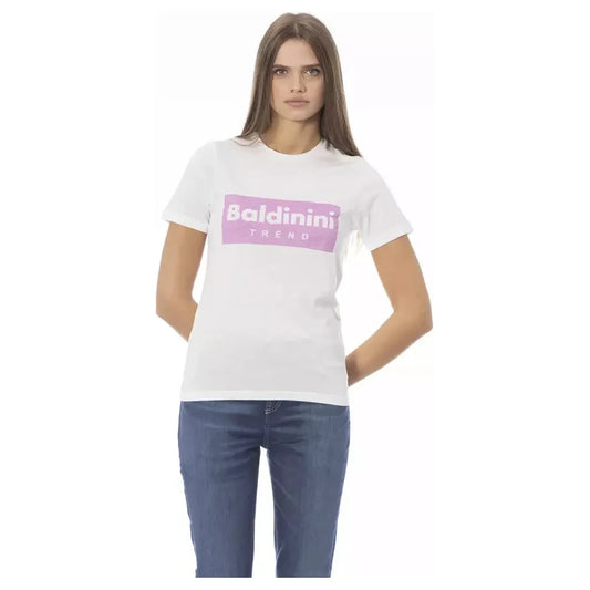 Baldinini Trend Elegant Crew Neck Short Sleeve Tee Baldinini Trend