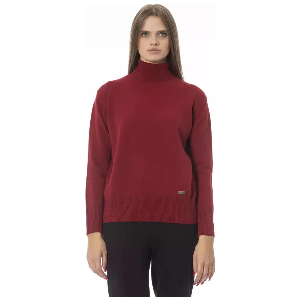 Scarlet Luxe Wool-Cashmere Blend Turtleneck Sweater