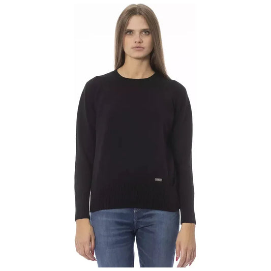 Baldinini Trend Elegant Crew Neck Wool-Cashmere Sweater Baldinini Trend