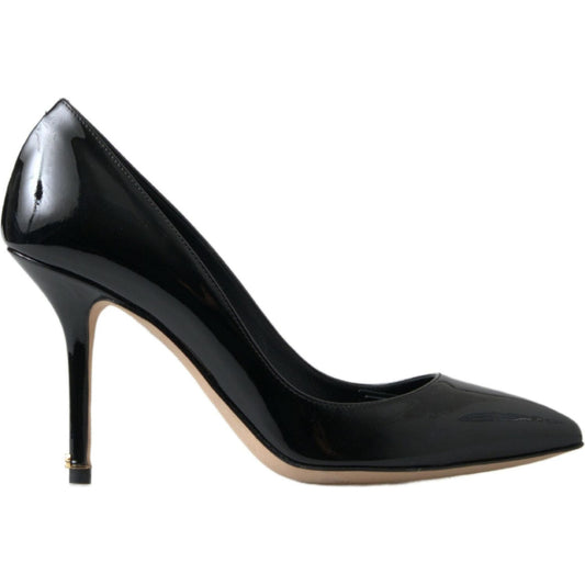 Elegant Patent Leather Heels Pumps