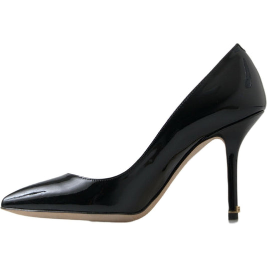 Elegant Patent Leather Heels Pumps