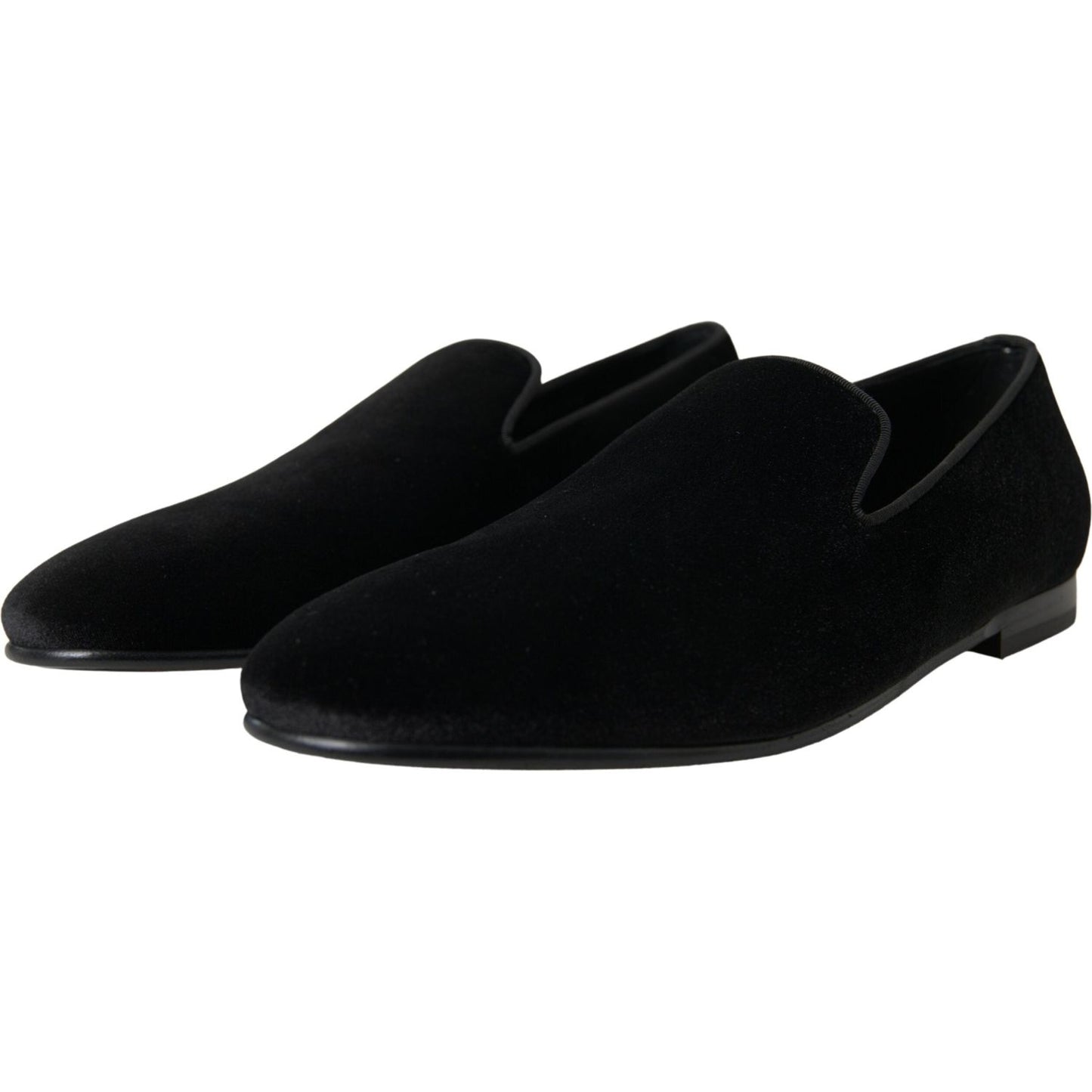 Elegant Velvet Black Loafers for Men