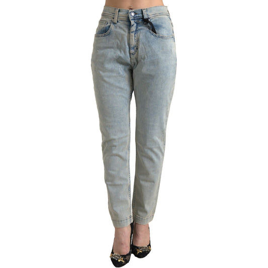 Chic Mid Waist Skinny Jeans in Blue