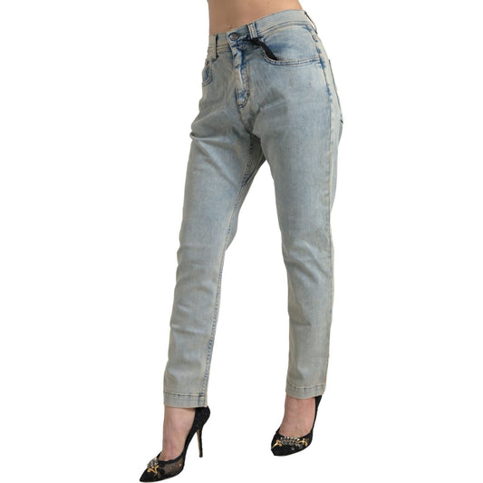 Chic Mid Waist Skinny Jeans in Blue