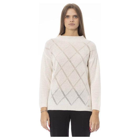 Chic Beige Volcano Neck Cozy Sweater