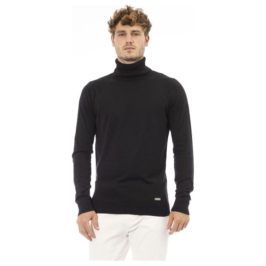 Baldinini Trend Elegant Ribbed Turtleneck Cashmere Blend Sweater Baldinini Trend