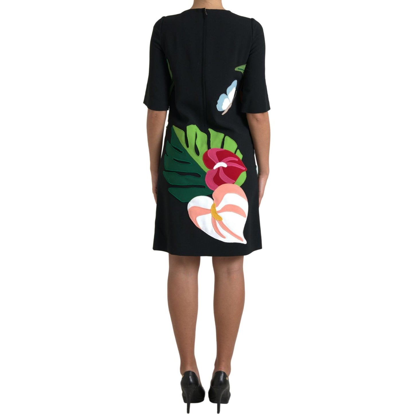 Elegant Jungle Motif Sheath Dress