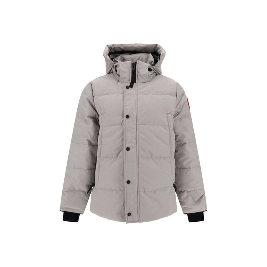 Elegant Limestone Grey Down Jacket