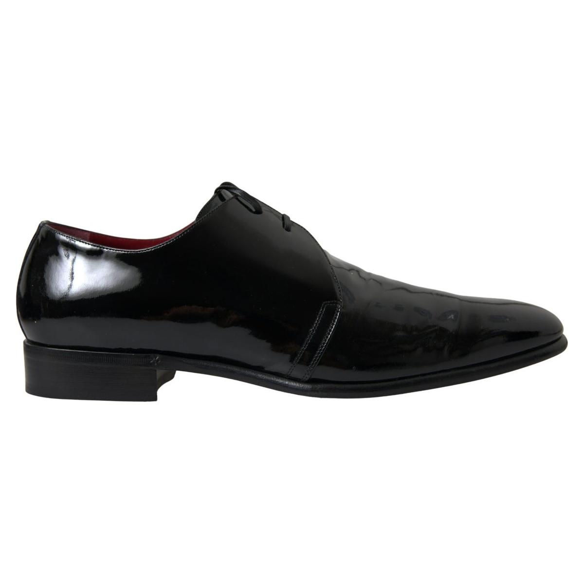 Elegant Black Patent Leather Formal Men's Shoes