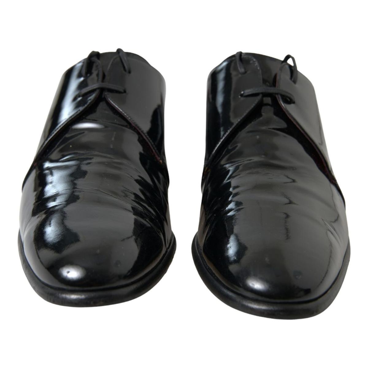 Elegant Black Patent Leather Formal Men's Shoes