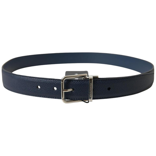 Aquamarine Blue Leather Belt