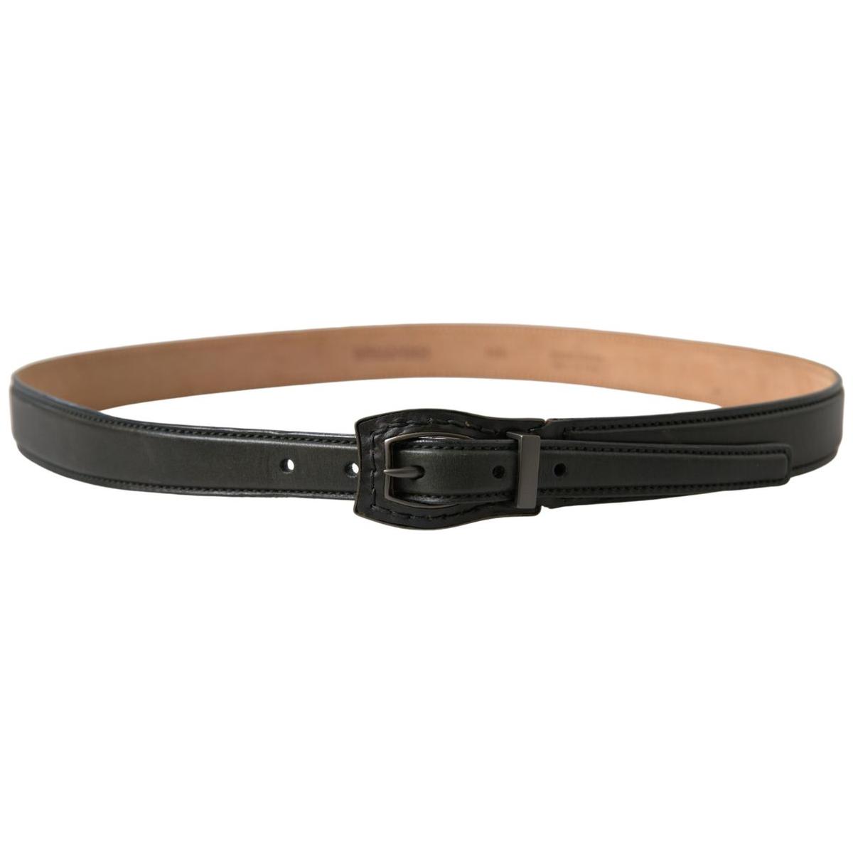 Exquisite Italian Leather Belt with Metal Buckle