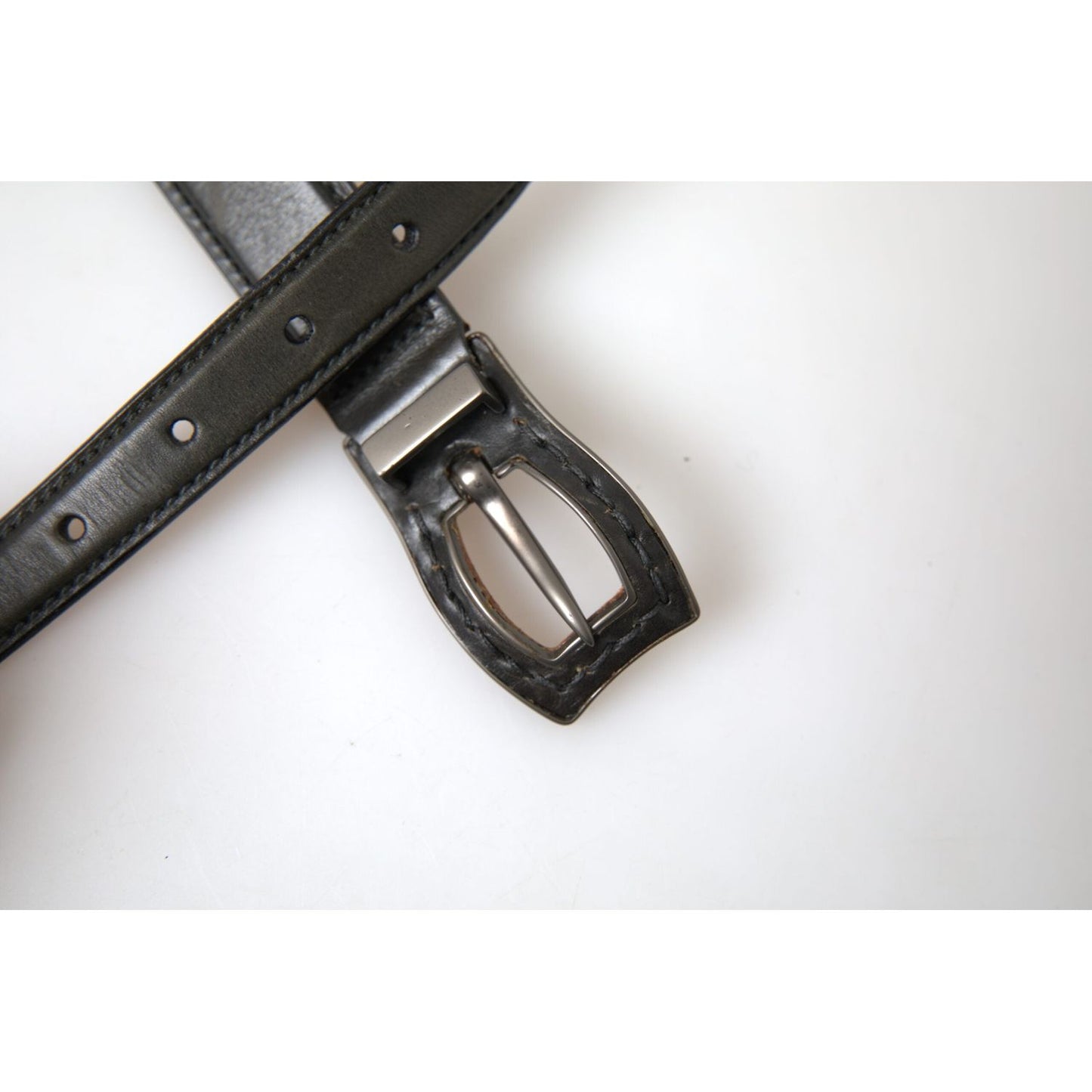 Exquisite Italian Leather Belt with Metal Buckle