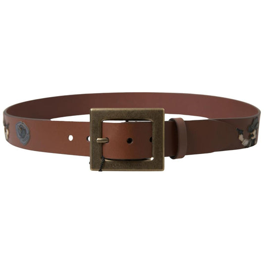 Elegant Leather Belt with Metal Buckle