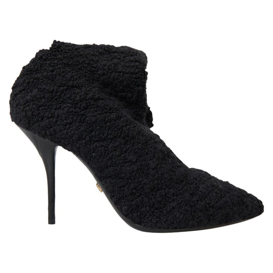 Elegant Virgin Wool Mid Calf Boots