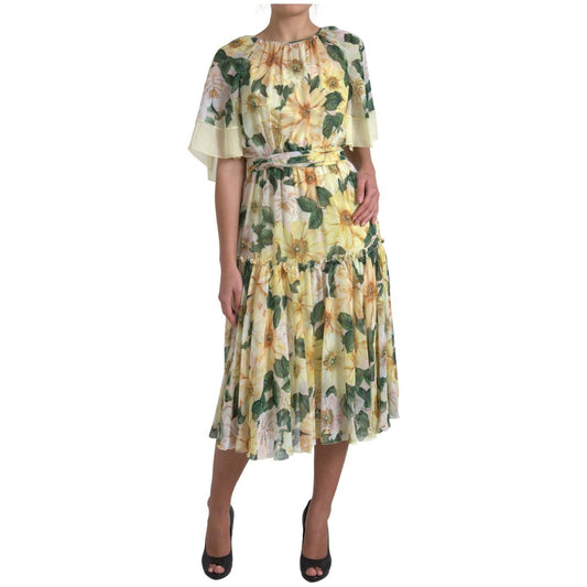 Elegant Silk Floral Maxi Dress