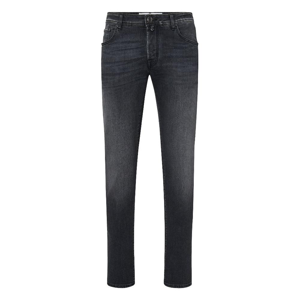 Elegant Slim Fit Black Stretch Jeans