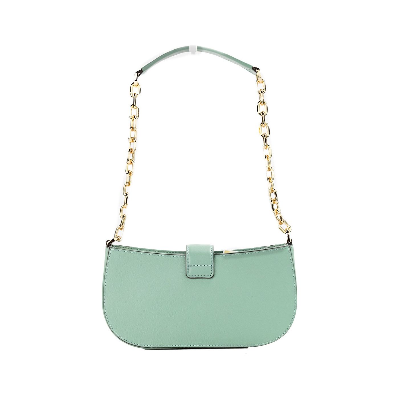 Carmen Small Sea Green Leather Pouchette Shoulder Crossbody Purse