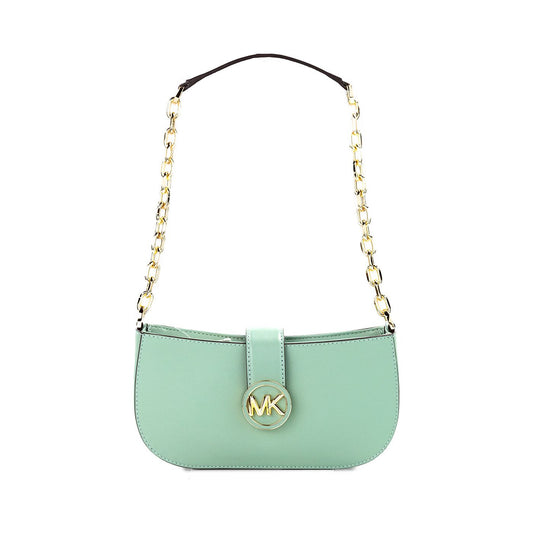 Carmen Small Sea Green Leather Pouchette Shoulder Crossbody Purse