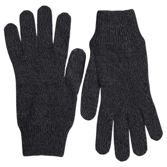 Dolce & Gabbana Elegant Virgin Wool Winter Gloves in Gray Dolce & Gabbana