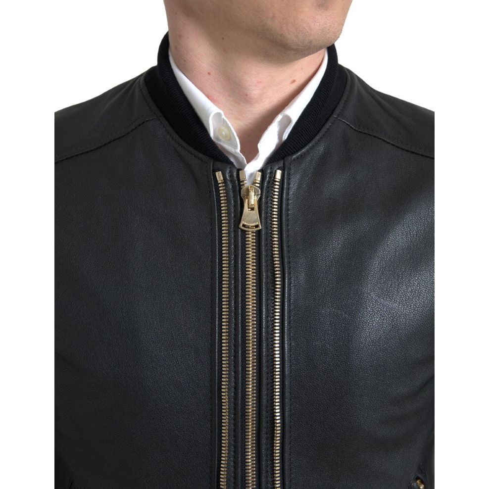 Elegant Black Leather Biker Jacket