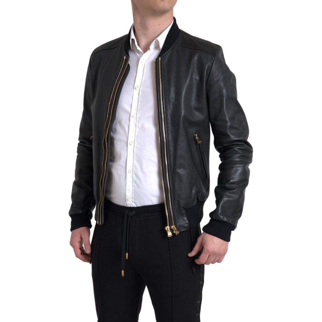 Elegant Black Leather Biker Jacket