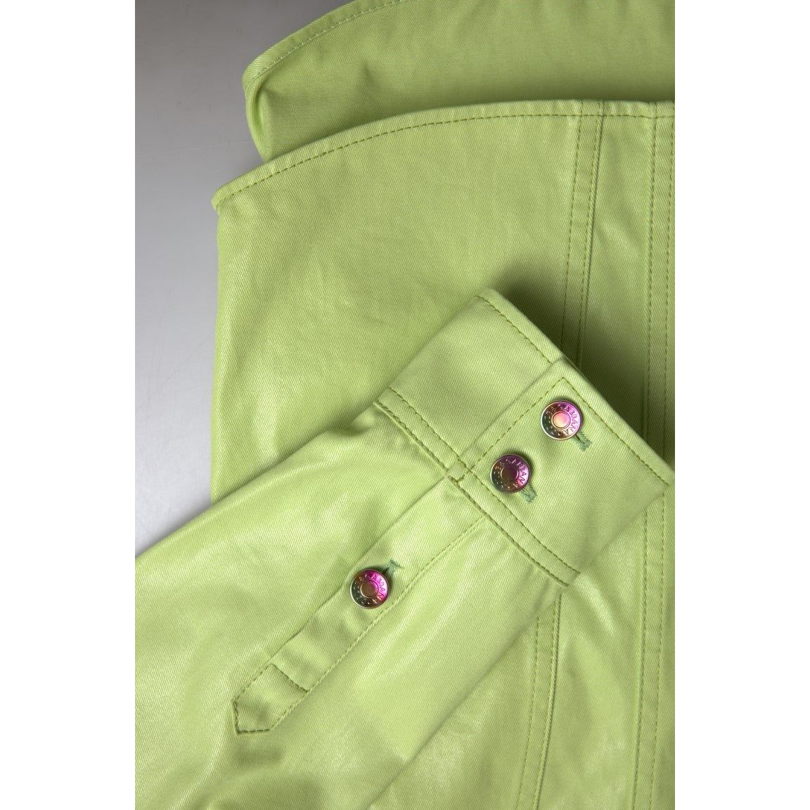 Elegant Light Green Cotton Button Down Shirt