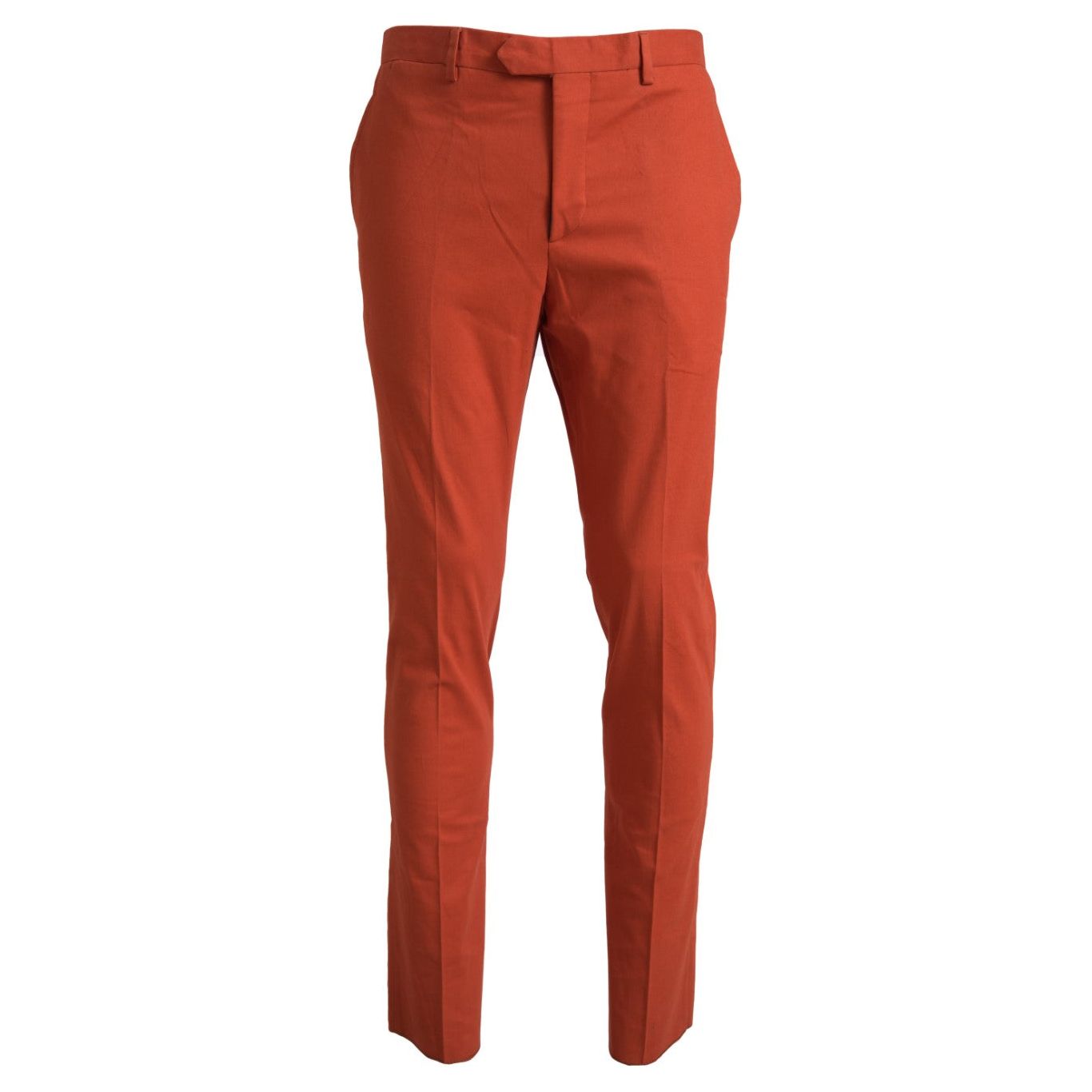 Elegant Orange Pure Cotton Pants